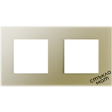 2-Frame Glass 86*157mm - GOLD-MAT
