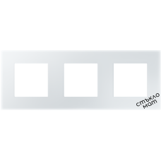 3-Frame Glass 86*228mm -WHITE-MAT