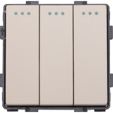 3-gang 1-way mechanical switch module - GOLD