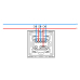3-gang 1-way mechanical switch module - GREY