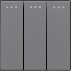 3-gang 1-way mechanical switch module - GREY
