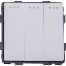 3-gang 1-way mechanical switch module - WHITE