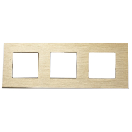 Тройна рамка от масивен Алуминий 86*228mm- ЗЛАТЕН