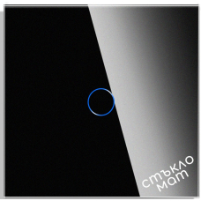 Touch Switch Glass Panel 1-gang,  BLACK-MAT