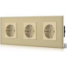 Triple 16A Power Socket  - GOLD